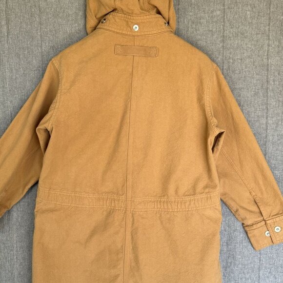 Everlane Canvas 100% Organic Cotton Unlined Parka Utility Jacket; Cappuccino - Picture 11 of 17
